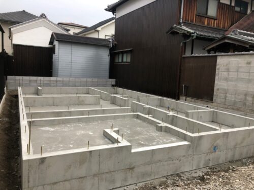 2月10日(金)　貝塚市中町　I様邸　基礎工事完了